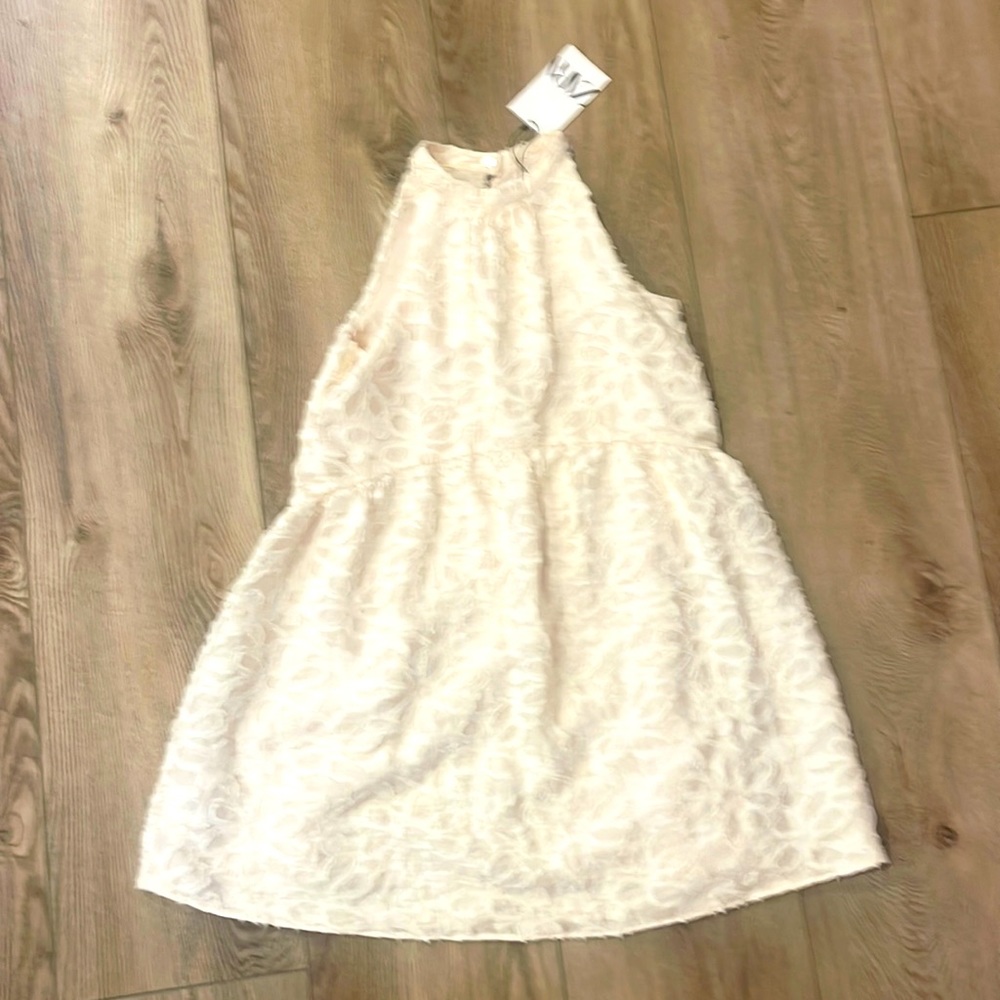 Embroidered flower dress.